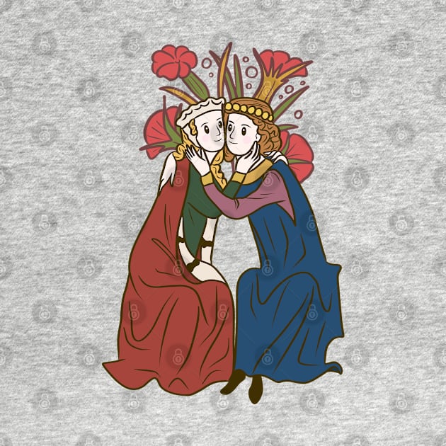 Cute Medieval Couple Illustration by MariOyama